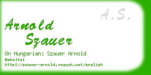 arnold szauer business card